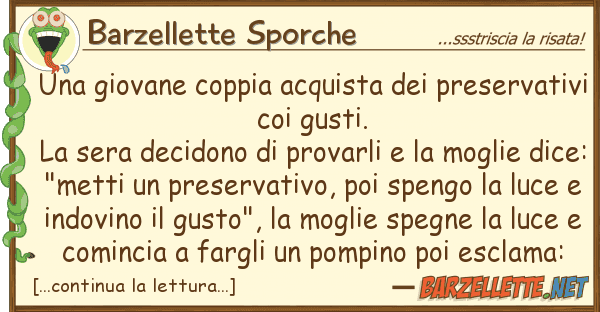 Barzellette Sporche giovane coppia acquista preserva