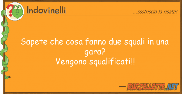 Indovinelli sapete cosa fanno due squali