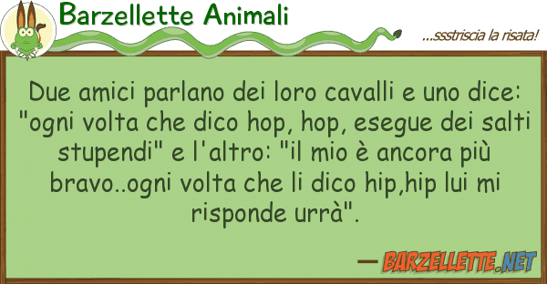 Barzellette Animali due amici parlano cavalli