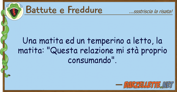Battute e Freddure matita temperino letto, m