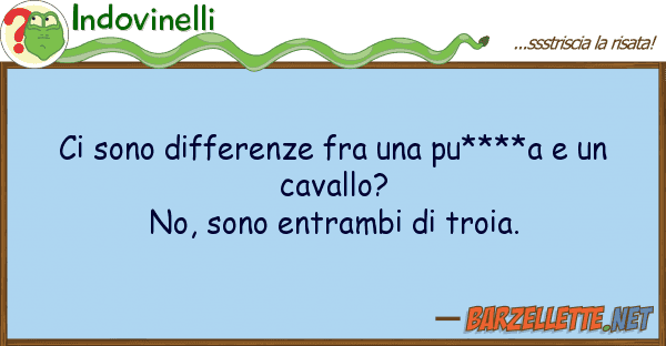 Indovinelli sono differenze fra pu****a