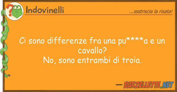 Indovinelli sono differenze fra pu****a