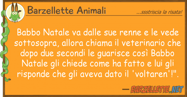 Barzellette Animali babbo natale va renne ved