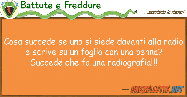 Battute e Freddure cosa succede siede davanti