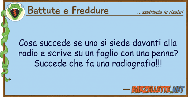 Battute e Freddure cosa succede siede davanti
