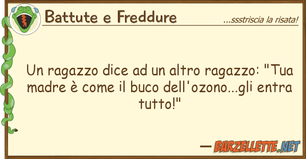 Battute e Freddure ragazzo dice altro ragazzo: "tu