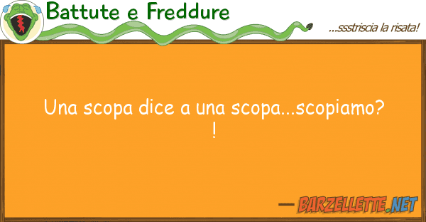 Battute e Freddure scopa dice scopa...scopiamo?!