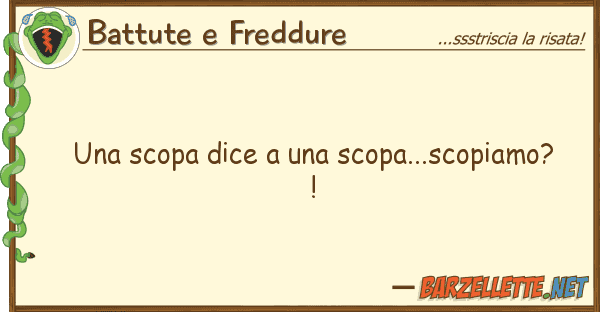 Battute e Freddure scopa dice scopa...scopiamo?!