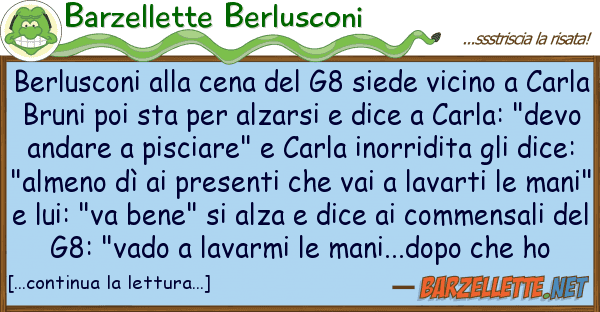 Barzellette Berlusconi berlusconi cena g8 siede vicino