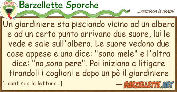 Barzellette Sporche giardiniere sta pisciando vicino u