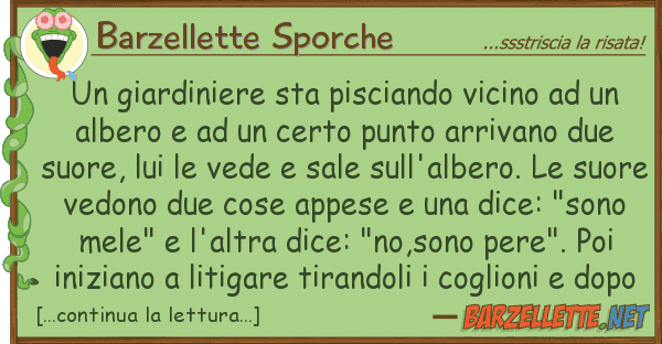 Barzellette Sporche giardiniere sta pisciando vicino u