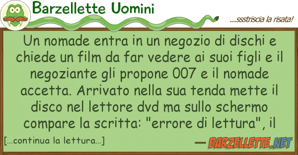 Barzellette Uomini nomade entra negozio dischi