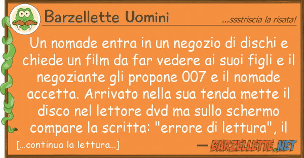 Barzellette Uomini nomade entra negozio dischi