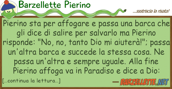 Barzellette Pierino pierino sta affogare passa bar