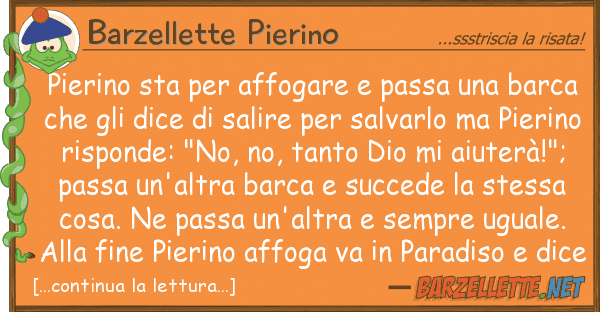Barzellette Pierino pierino sta affogare passa bar