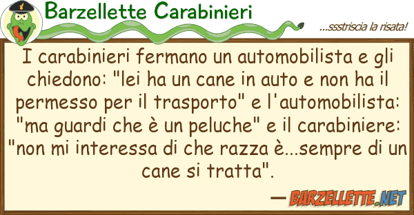 Barzellette Carabinieri carabinieri fermano automobilista