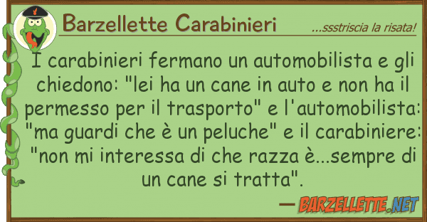 Barzellette Carabinieri carabinieri fermano automobilista