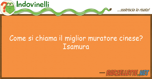 Indovinelli chiama miglior muratore cines