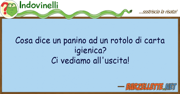 Indovinelli cosa dice panino rotolo cart