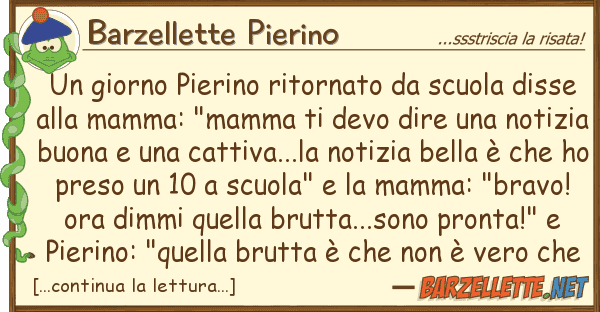 Barzellette Pierino giorno pierino ritornato scuola