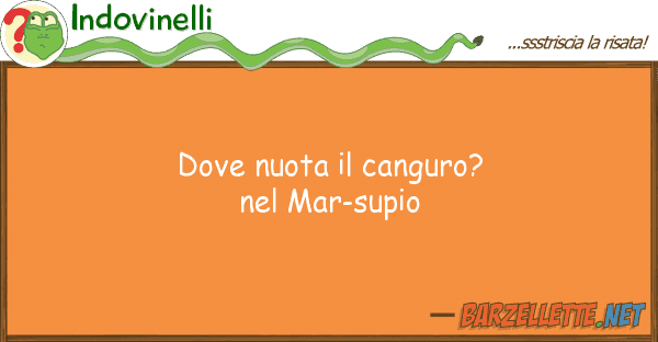 Indovinelli nuota canguro? mar-supio