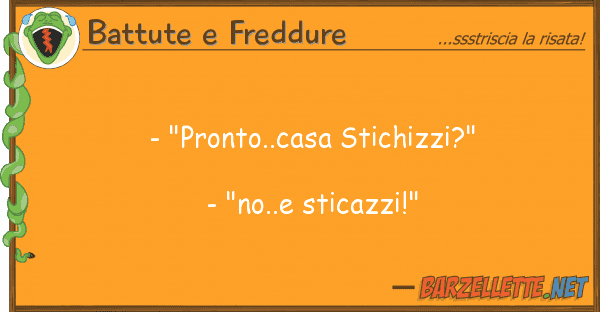 Battute e Freddure - "pronto..casa stichizzi?" - "no..e s