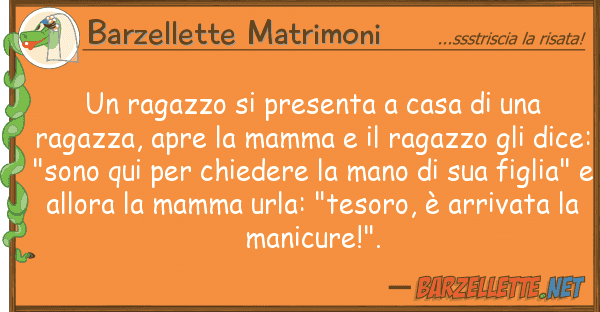 Barzellette Matrimoni ragazzo presenta casa rag