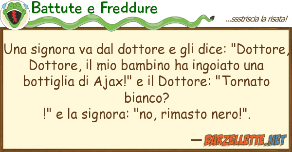 Battute e Freddure signora va dottore dice: "