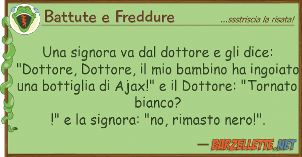 Battute e Freddure signora va dottore dice: "