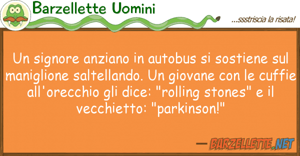 Barzellette Uomini signore anziano autobus sostien