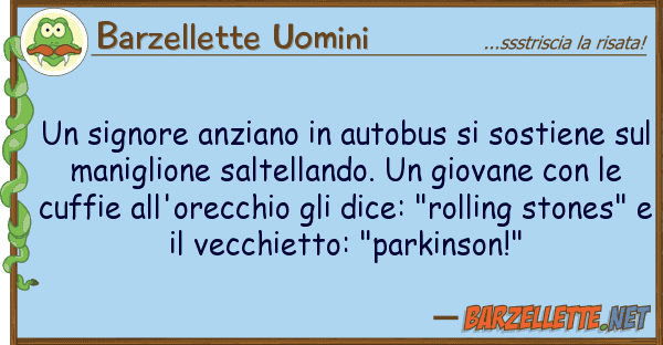 Barzellette Uomini signore anziano autobus sostien