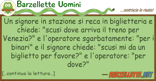 Barzellette Uomini signore stazione reca biglie
