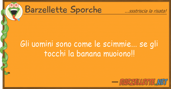 Barzellette Sporche uomini sono scimmie... gl