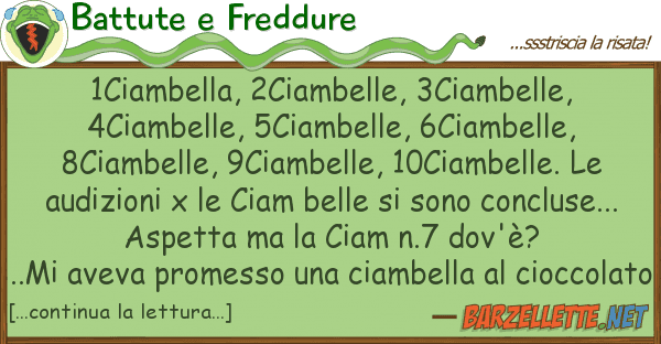 Battute e Freddure 1ciambella, 2ciambelle, 3ciambelle, 4cia