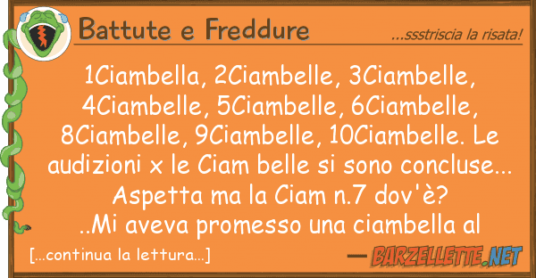 Battute e Freddure 1ciambella, 2ciambelle, 3ciambelle, 4cia