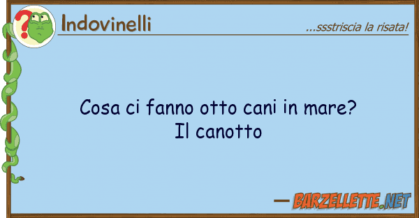 Indovinelli cosa fanno otto cani mare? cano