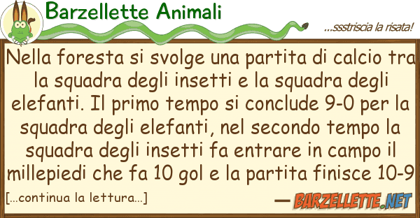 Barzellette Animali foresta svolge partita