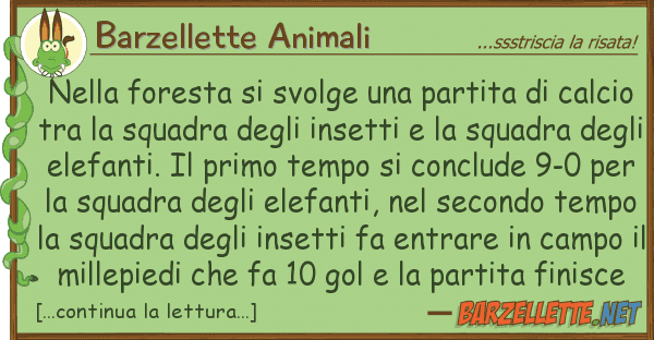Barzellette Animali foresta svolge partita