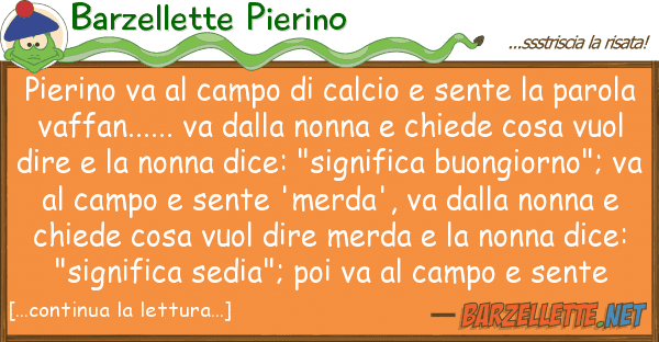 Barzellette Pierino pierino va campo calcio sente
