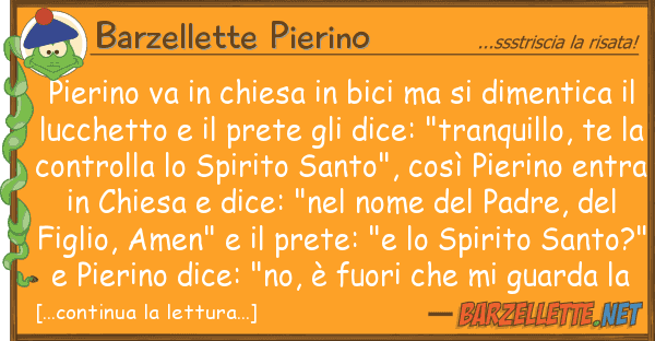 Barzellette Pierino pierino va chiesa bici dimen