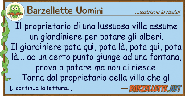 Barzellette Uomini proprietario lussuosa villa