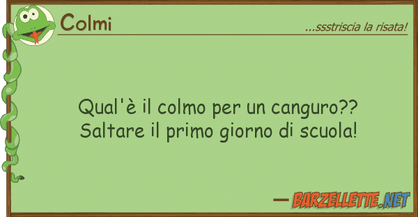 Colmi qual'è colmo canguro?? saltar