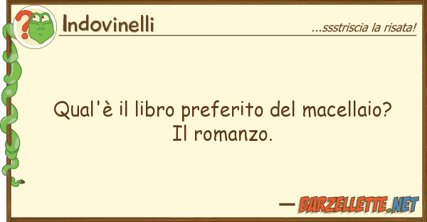 Indovinelli qual'è libro preferito macellaio