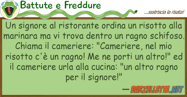 Battute e Freddure signore ristorante ordina risot