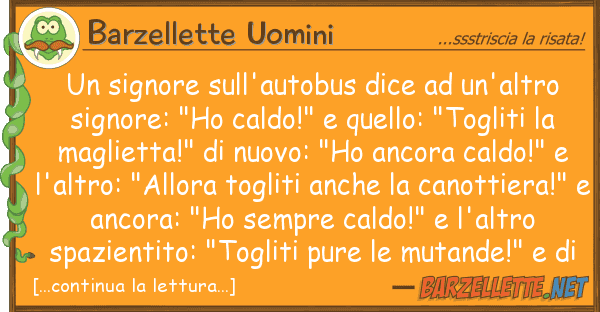 Barzellette Uomini signore sull'autobus dice un'altro