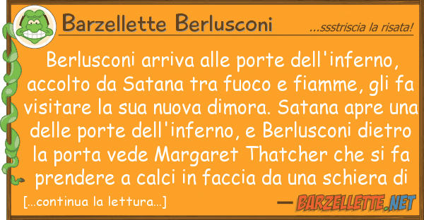 Barzellette Berlusconi berlusconi arriva porte dell'infern