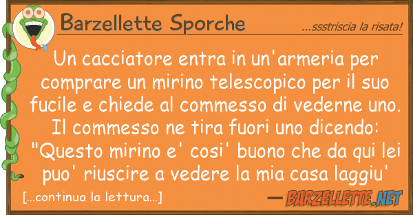 Barzellette Sporche cacciatore entra un'armeria co