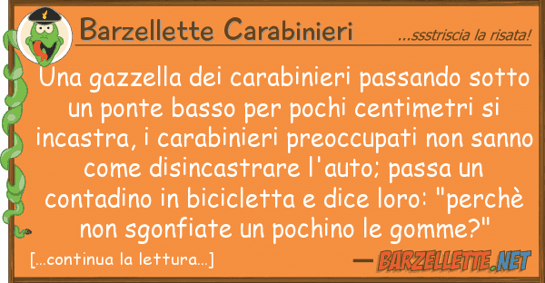 Barzellette Carabinieri gazzella carabinieri passando so