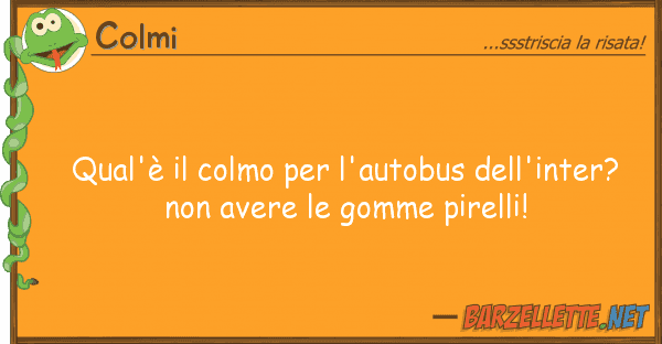 Colmi qual'è colmo l'autobus dell'inte