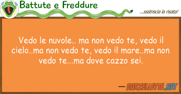 Battute e Freddure vedo nuvole.. vedo te, vedo